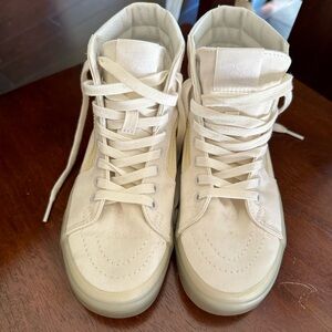 Vans Cream/white High-Top Sneakers EC worn once